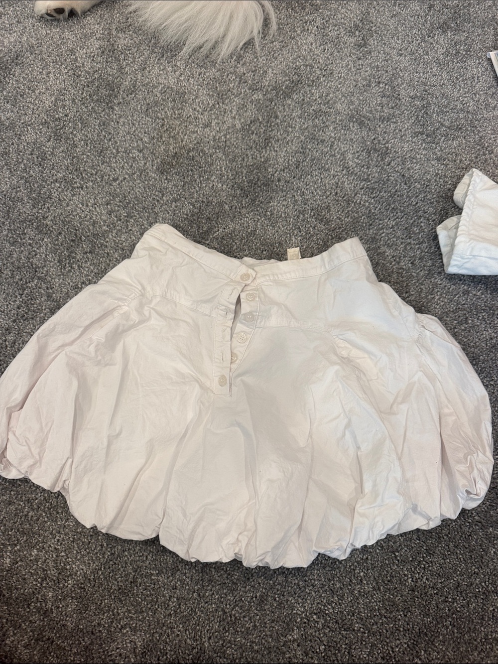 The Vintage Shop White Bubble Hem Skater Skirt